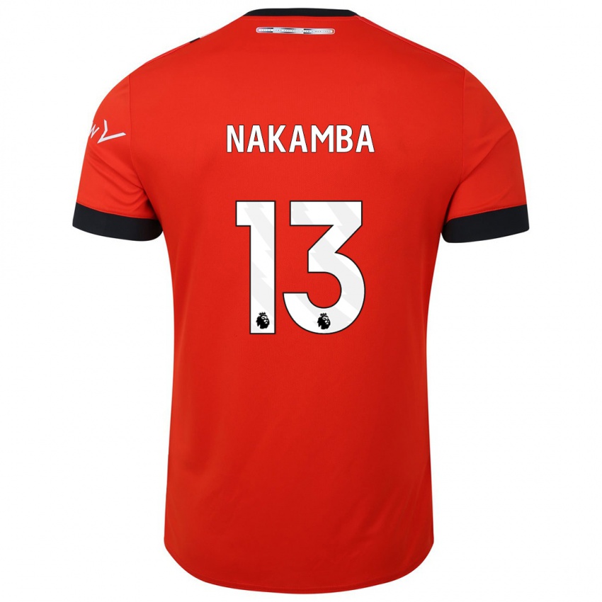 Heren Marvelous Nakamba #13 Rood Thuisshirt Thuistenue 2023/24 T-Shirt