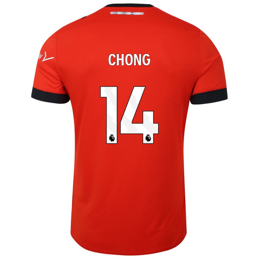 Heren Tahith Chong #14 Rood Thuisshirt Thuistenue 2023/24 T-Shirt