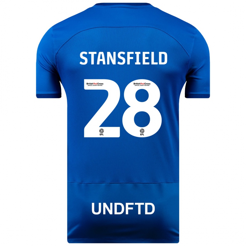 Heren Jay Stansfield #28 Blauw Thuisshirt Thuistenue 2023/24 T-Shirt