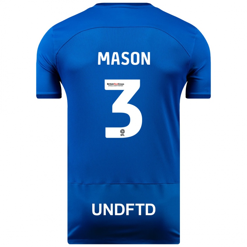 Heren Ellie Mason #3 Blauw Thuisshirt Thuistenue 2023/24 T-Shirt