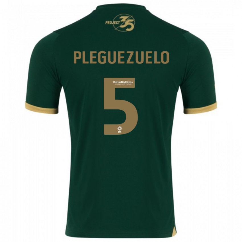 Heren Julio Pleguezuelo #5 Groente Thuisshirt Thuistenue 2023/24 T-Shirt