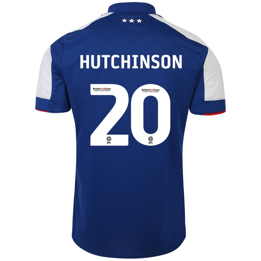 Heren Omari Hutchinson #20 Blauw Thuisshirt Thuistenue 2023/24 T-Shirt