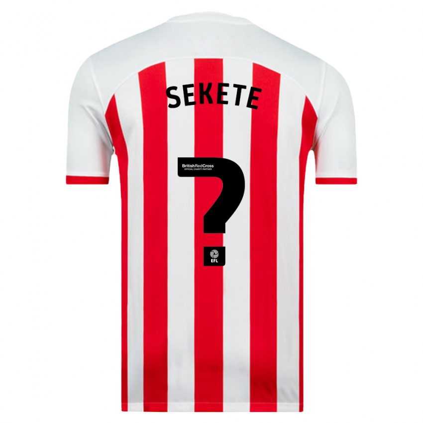 Heren Jayden Sekete #0 Wit Thuisshirt Thuistenue 2023/24 T-Shirt