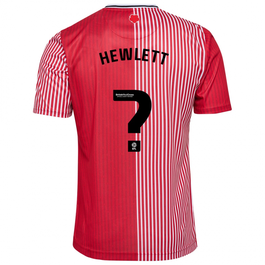 Heren Jem Hewlett #0 Rood Thuisshirt Thuistenue 2023/24 T-Shirt