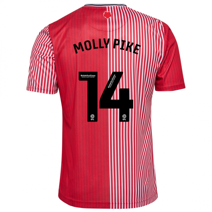 Heren Molly Pike #14 Rood Thuisshirt Thuistenue 2023/24 T-Shirt