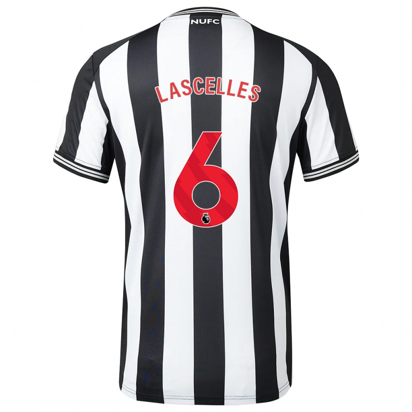Heren Jamaal Lascelles #6 Zwart Wit Thuisshirt Thuistenue 2023/24 T-Shirt