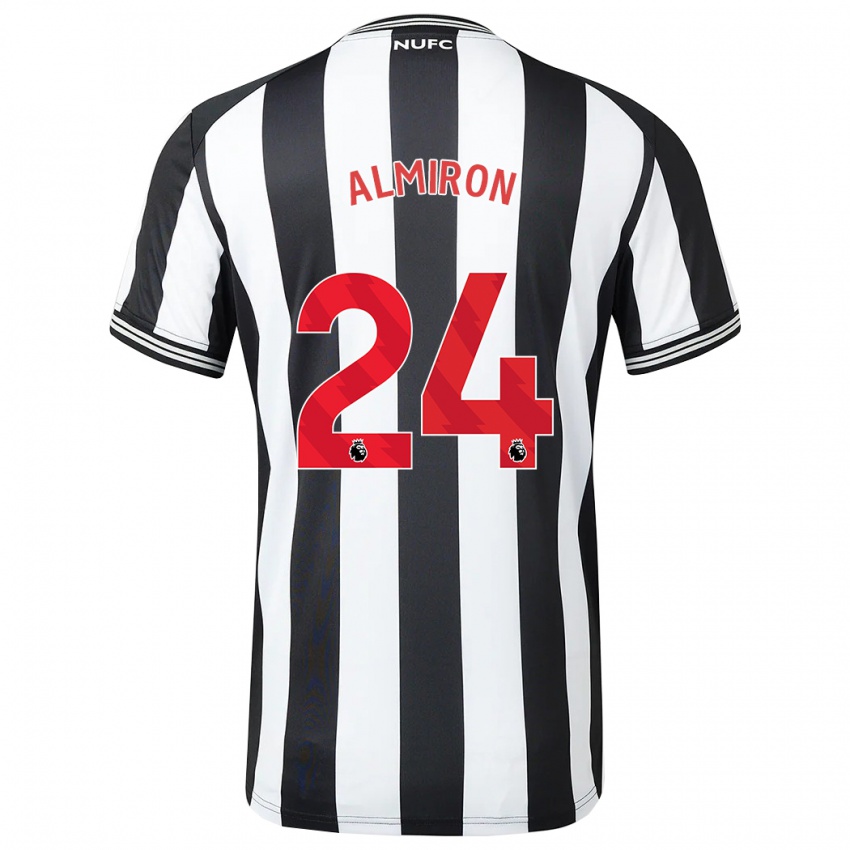 Heren Miguel Almiron #24 Zwart Wit Thuisshirt Thuistenue 2023/24 T-Shirt