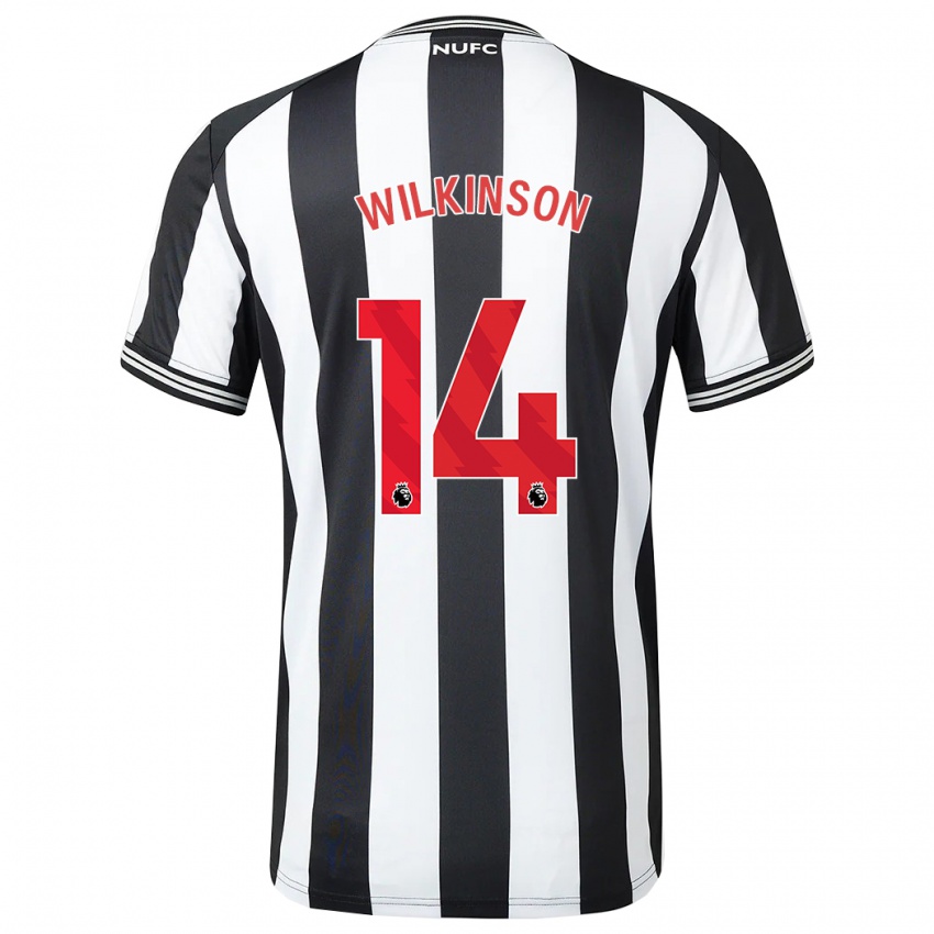 Heren Sharna Wilkinson #14 Zwart Wit Thuisshirt Thuistenue 2023/24 T-Shirt