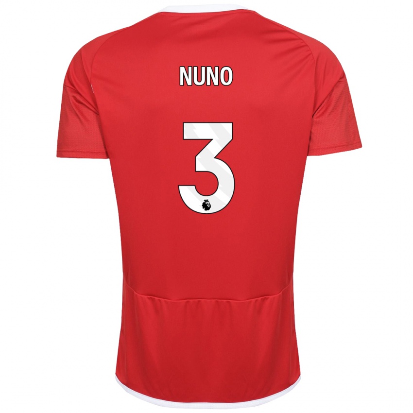 Heren Nuno Tavares #3 Rood Thuisshirt Thuistenue 2023/24 T-Shirt