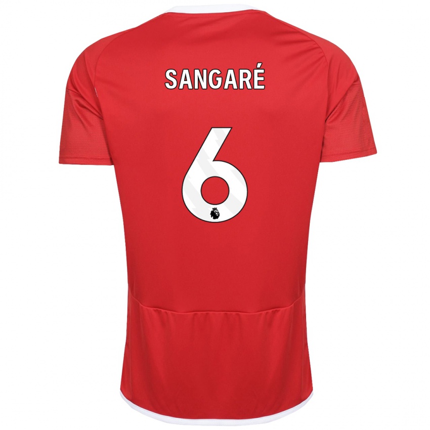 Heren Ibrahim Sangare #6 Rood Thuisshirt Thuistenue 2023/24 T-Shirt