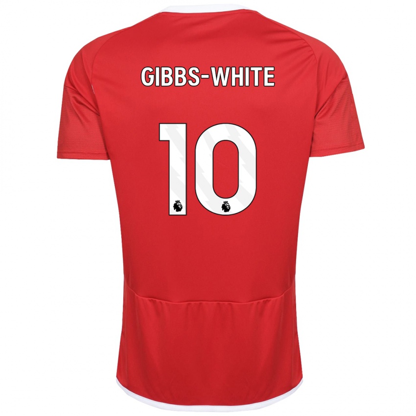 Heren Morgan Gibbs-White #10 Rood Thuisshirt Thuistenue 2023/24 T-Shirt