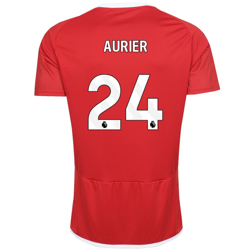 Heren Serge Aurier #24 Rood Thuisshirt Thuistenue 2023/24 T-Shirt