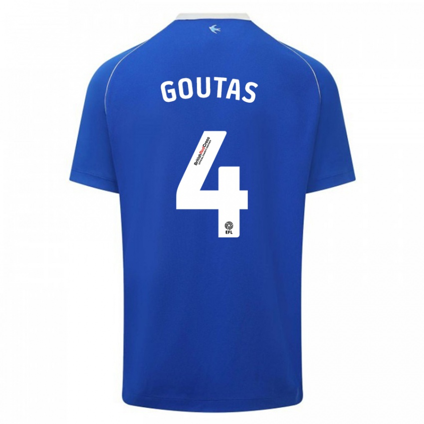 Heren Dimitrios Goutas #4 Blauw Thuisshirt Thuistenue 2023/24 T-Shirt