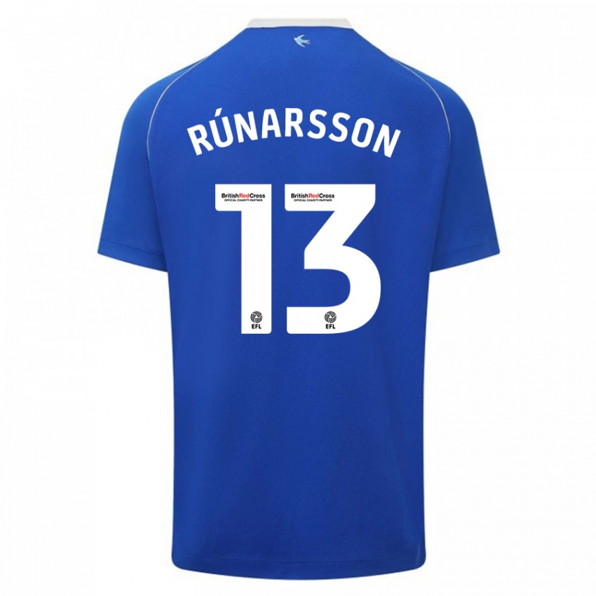 Heren Runar Alex Runarsson #13 Blauw Thuisshirt Thuistenue 2023/24 T-Shirt