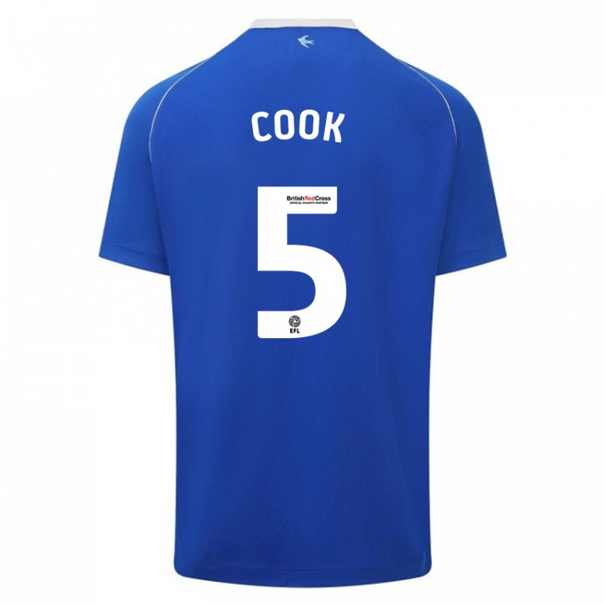 Heren Freddie Cook #5 Blauw Thuisshirt Thuistenue 2023/24 T-Shirt