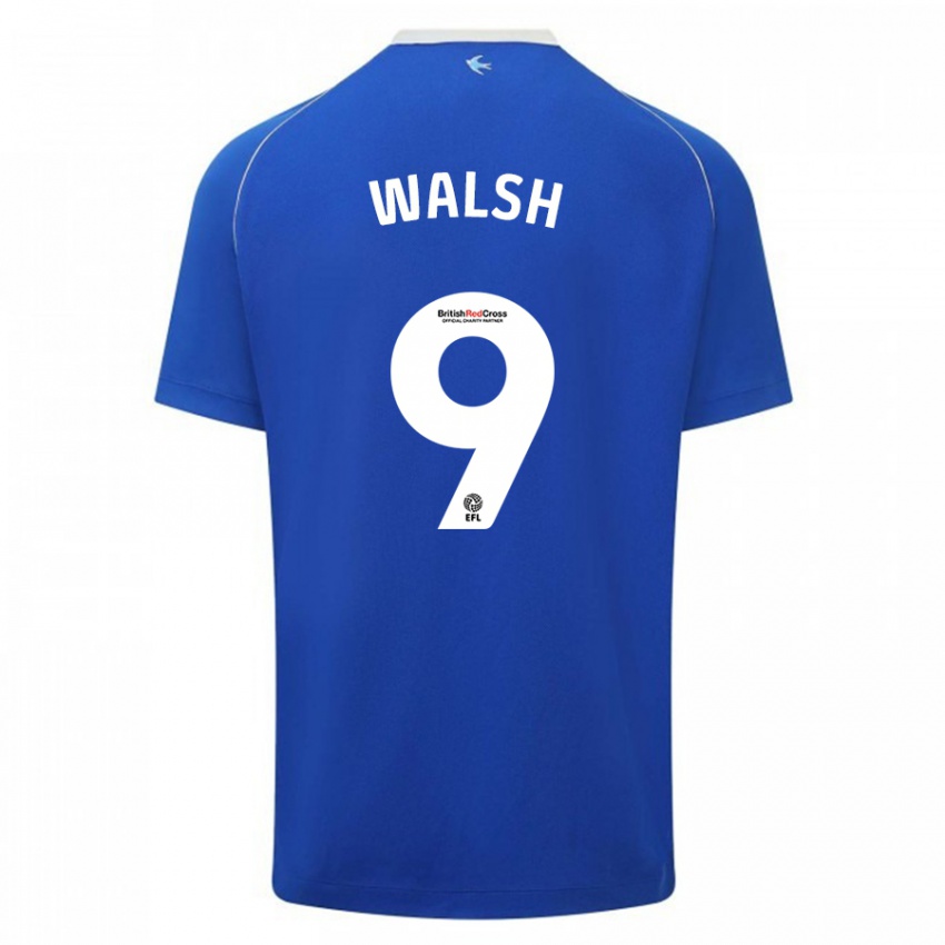 Heren Catherine Walsh #9 Blauw Thuisshirt Thuistenue 2023/24 T-Shirt