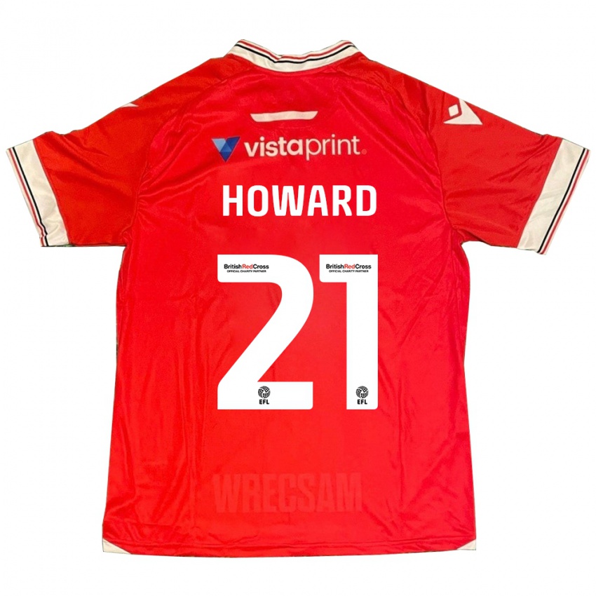 Heren Mark Howard #21 Rood Thuisshirt Thuistenue 2023/24 T-Shirt