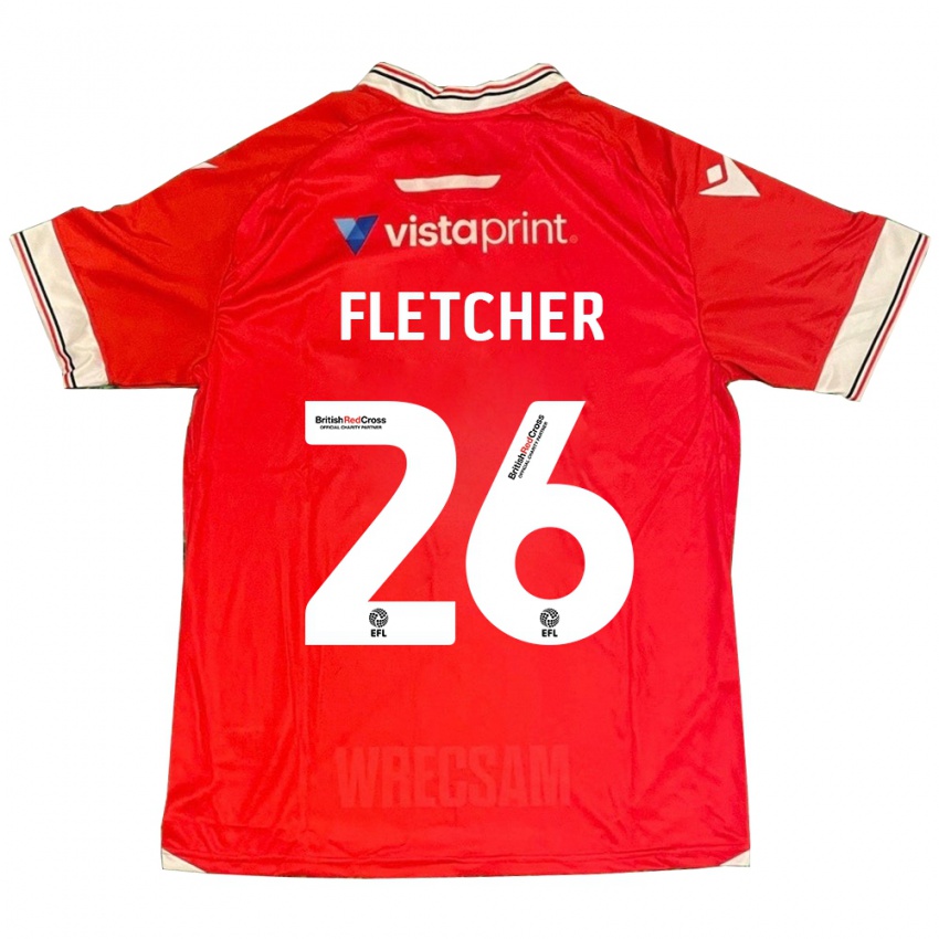 Heren Steven Fletcher #26 Rood Thuisshirt Thuistenue 2023/24 T-Shirt