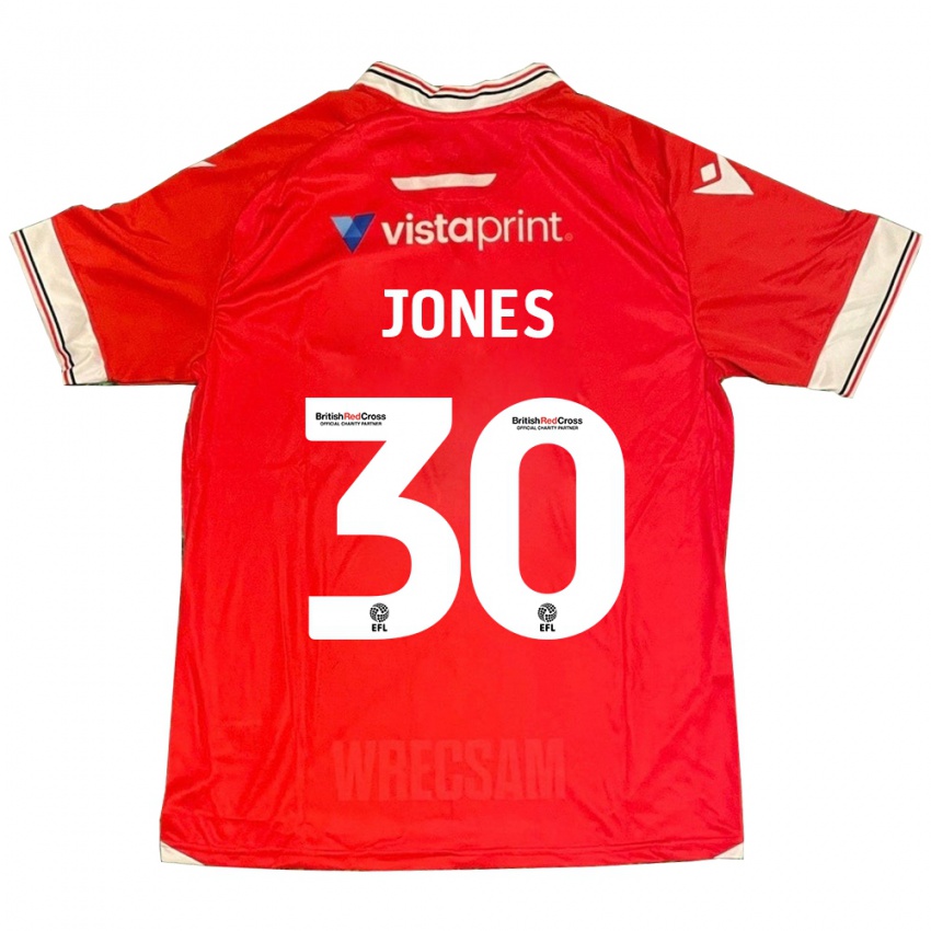 Heren James Jones #30 Rood Thuisshirt Thuistenue 2023/24 T-Shirt