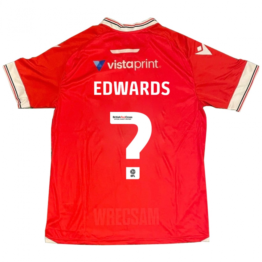 Heren Callum Edwards #0 Rood Thuisshirt Thuistenue 2023/24 T-Shirt