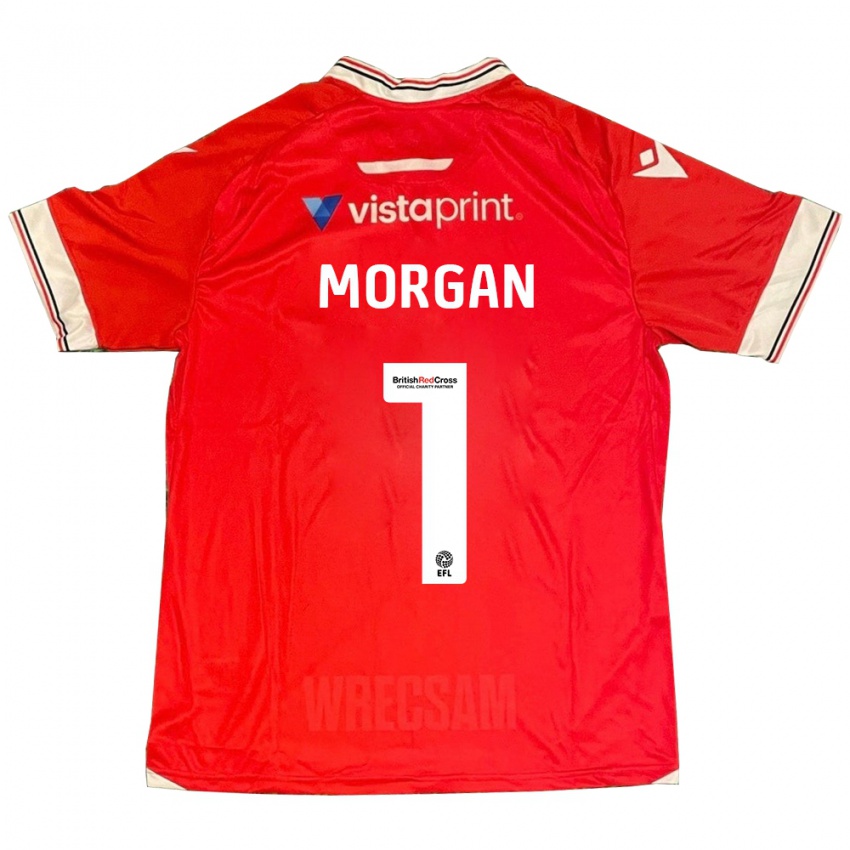 Heren Delyth Morgan #1 Rood Thuisshirt Thuistenue 2023/24 T-Shirt