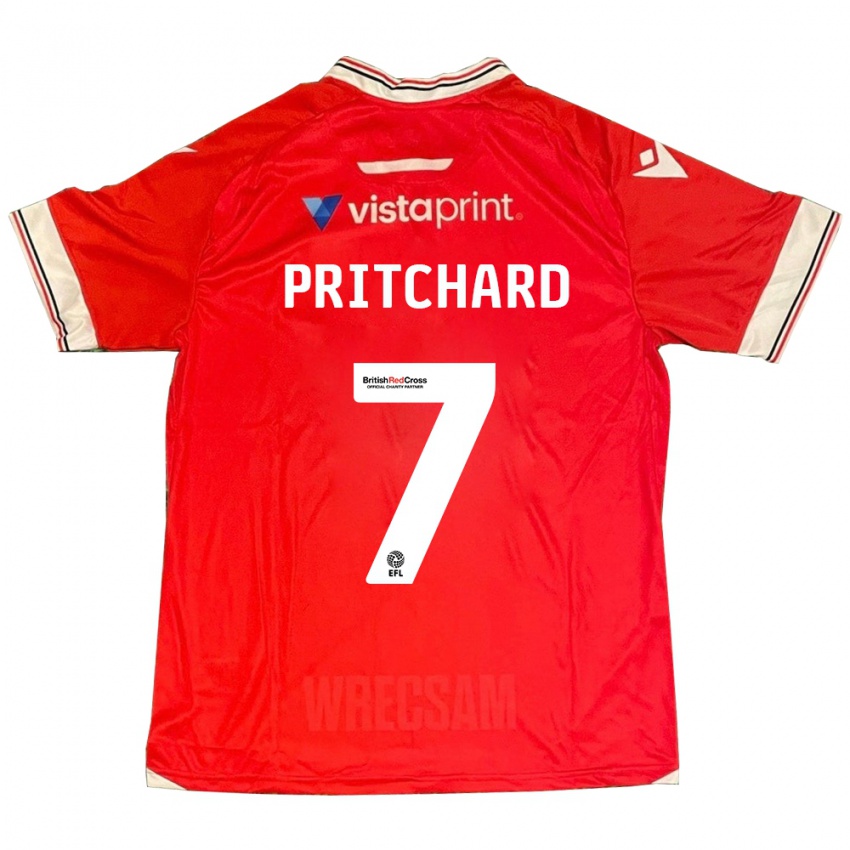 Heren Rebecca Pritchard #7 Rood Thuisshirt Thuistenue 2023/24 T-Shirt