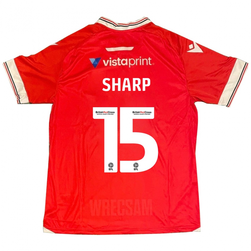 Heren Katie Sharp #15 Rood Thuisshirt Thuistenue 2023/24 T-Shirt