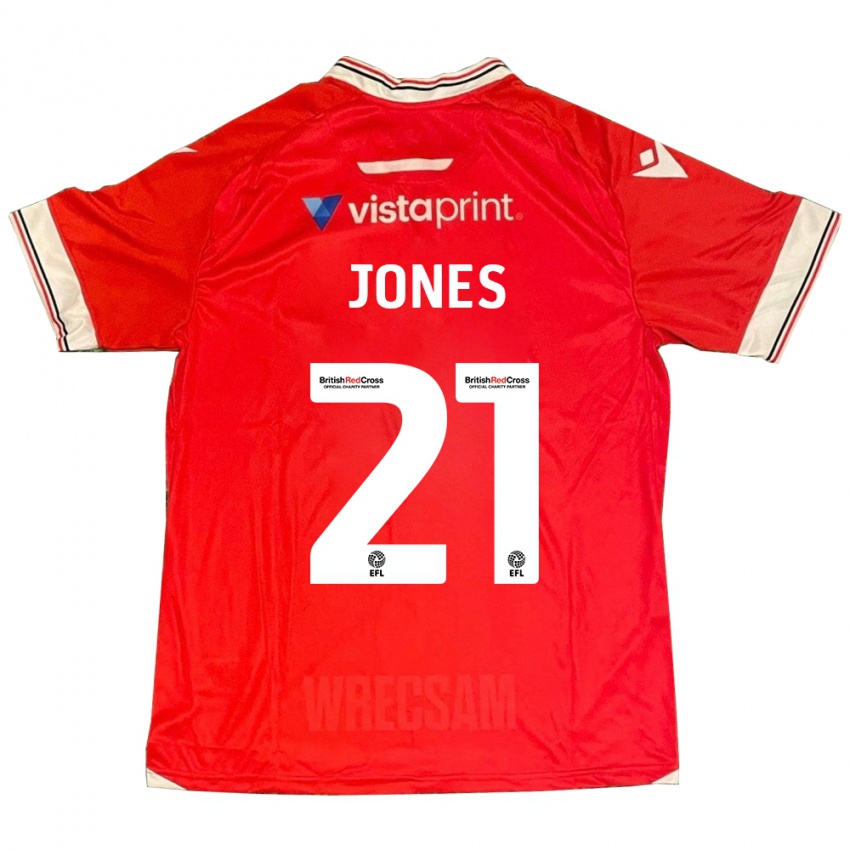 Heren Lili Jones #21 Rood Thuisshirt Thuistenue 2023/24 T-Shirt