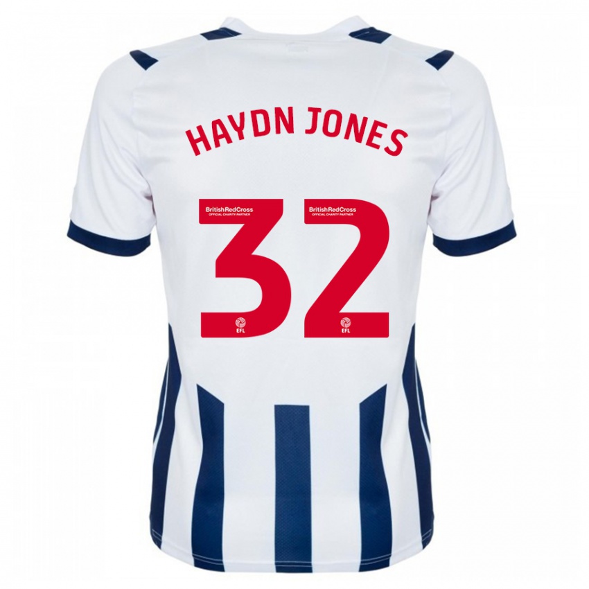 Heren Mackenzie Haydn Jones #32 Wit Thuisshirt Thuistenue 2023/24 T-Shirt