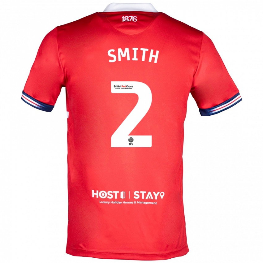 Heren Tommy Smith #2 Rood Thuisshirt Thuistenue 2023/24 T-Shirt