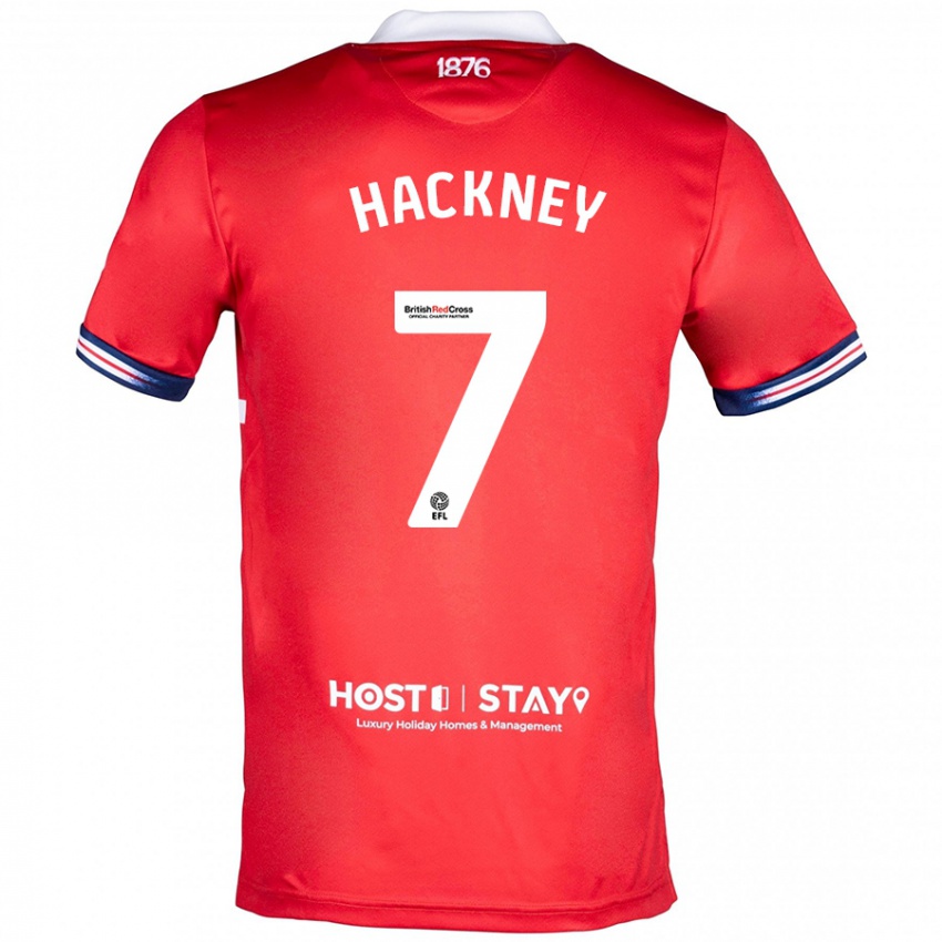 Heren Hayden Hackney #7 Rood Thuisshirt Thuistenue 2023/24 T-Shirt