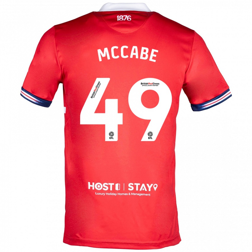 Heren Law Mccabe #49 Rood Thuisshirt Thuistenue 2023/24 T-Shirt