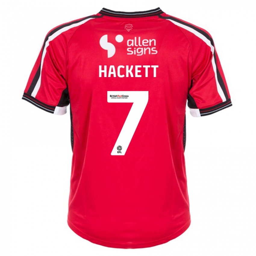 Heren Reeco Hackett #7 Rood Thuisshirt Thuistenue 2023/24 T-Shirt