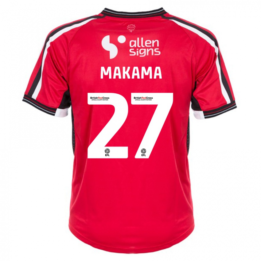 Heren Jovon Makama #27 Rood Thuisshirt Thuistenue 2023/24 T-Shirt