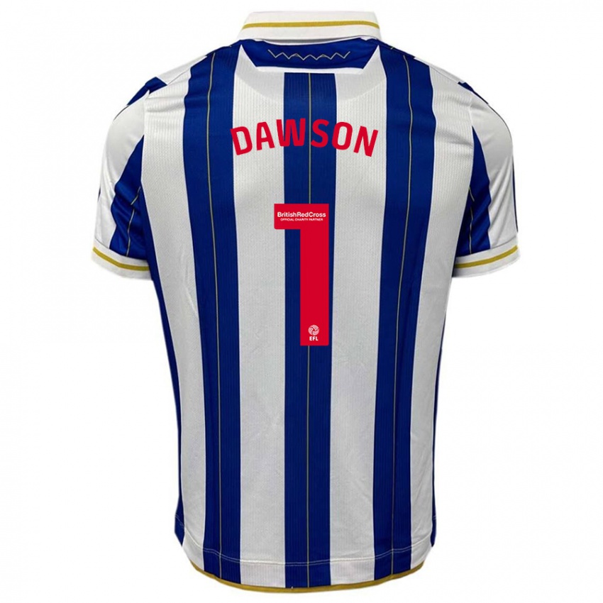 Heren Cameron Dawson #1 Blauw Wit Thuisshirt Thuistenue 2023/24 T-Shirt