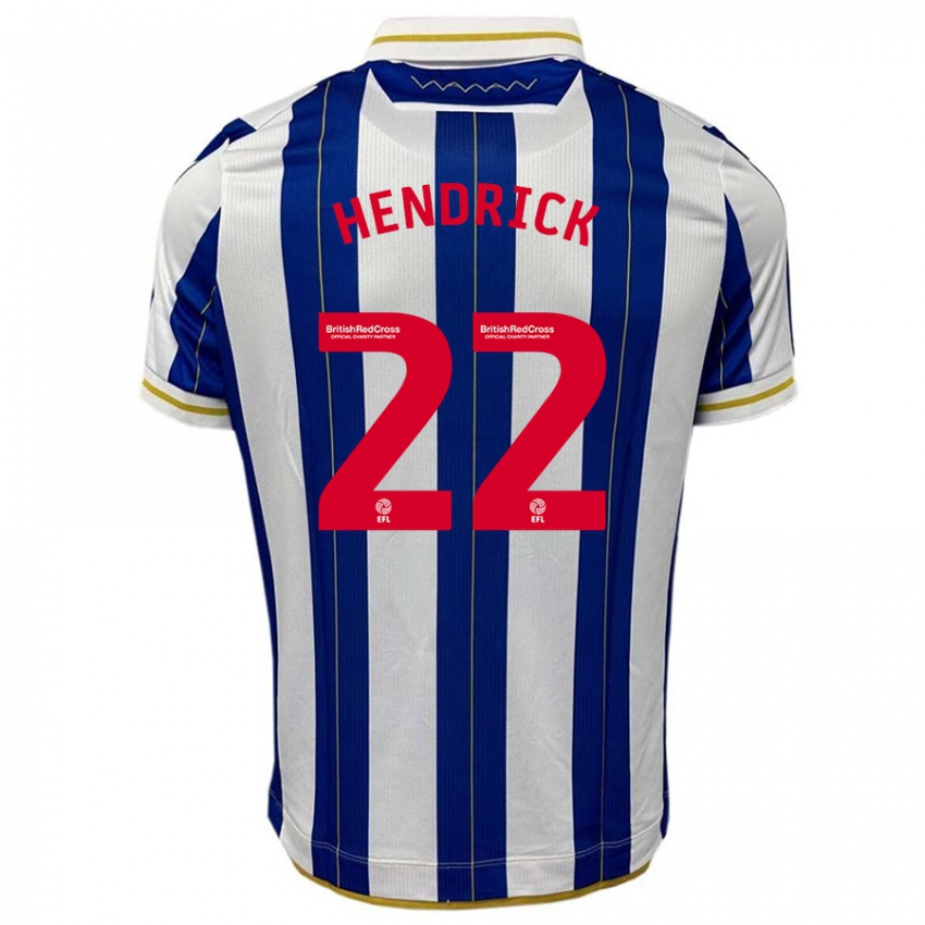 Heren Jeff Hendrick #22 Blauw Wit Thuisshirt Thuistenue 2023/24 T-Shirt