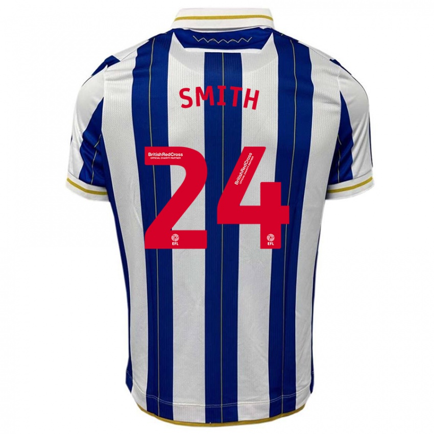 Heren Michael Smith #24 Blauw Wit Thuisshirt Thuistenue 2023/24 T-Shirt