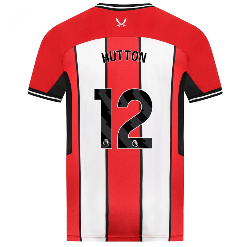 Heren Jodie Hutton #12 Rood Thuisshirt Thuistenue 2023/24 T-Shirt