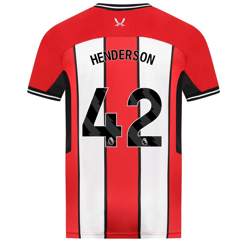Heren Peyton Henderson #42 Rood Thuisshirt Thuistenue 2023/24 T-Shirt