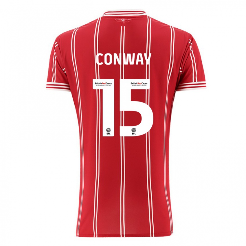 Heren Tommy Conway #15 Rood Thuisshirt Thuistenue 2023/24 T-Shirt