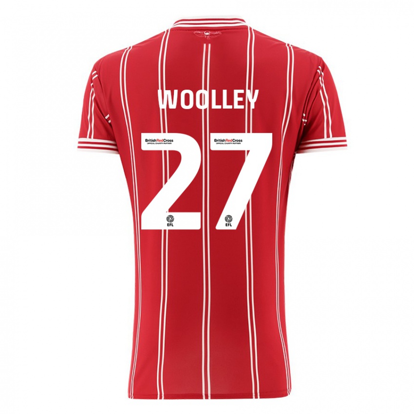 Heren Jesse Woolley #27 Rood Thuisshirt Thuistenue 2023/24 T-Shirt