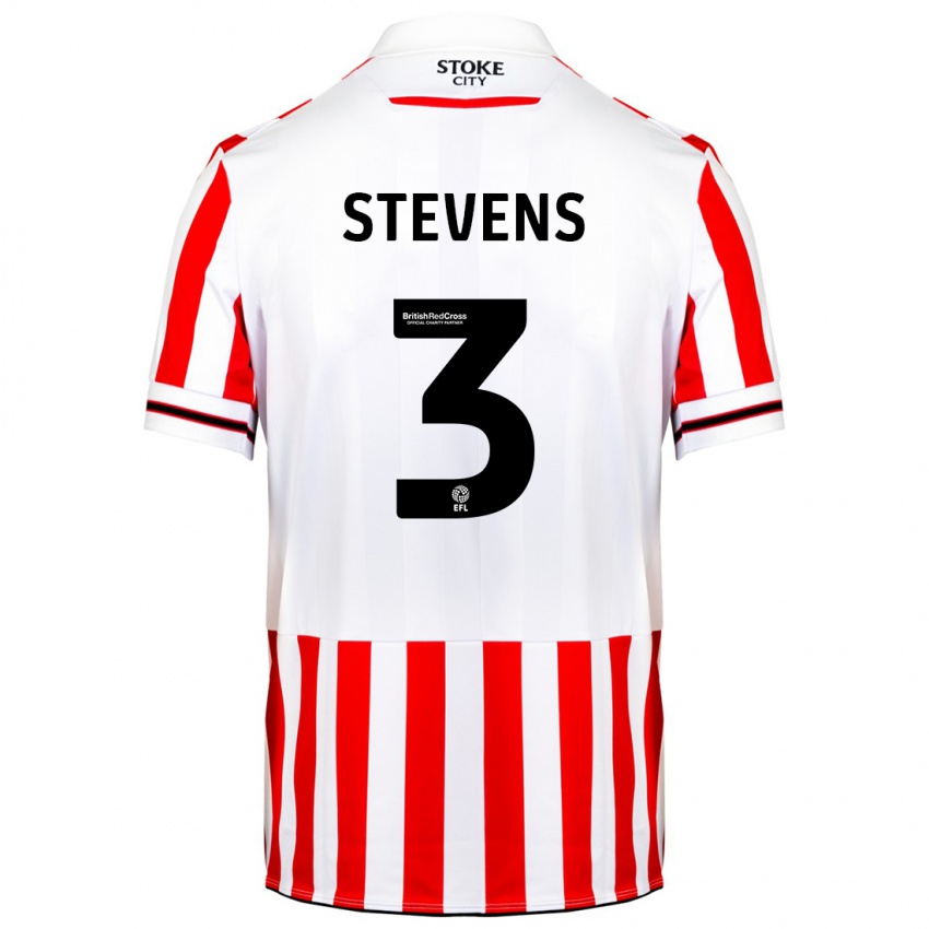 Heren Enda Stevens #3 Rood Wit Thuisshirt Thuistenue 2023/24 T-Shirt