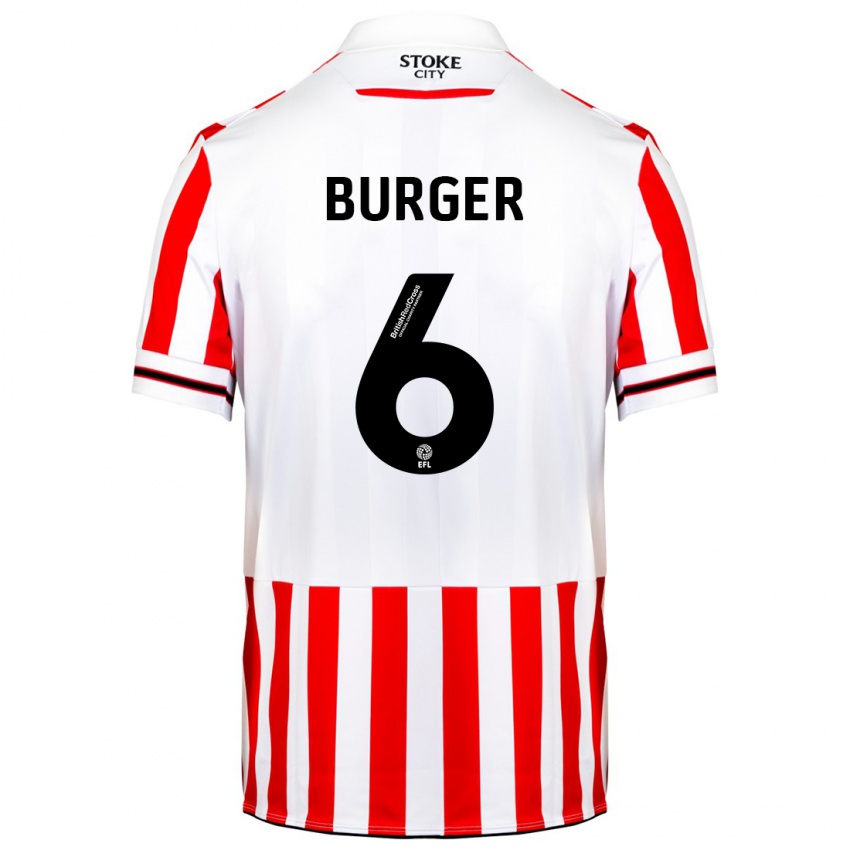 Heren Wouter Burger #6 Rood Wit Thuisshirt Thuistenue 2023/24 T-Shirt