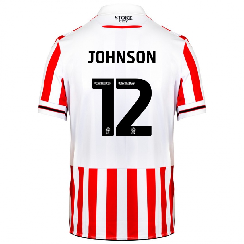 Heren Daniel Johnson #12 Rood Wit Thuisshirt Thuistenue 2023/24 T-Shirt