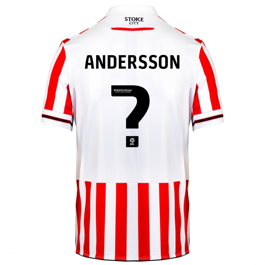 Heren Edwin Andersson #0 Rood Wit Thuisshirt Thuistenue 2023/24 T-Shirt