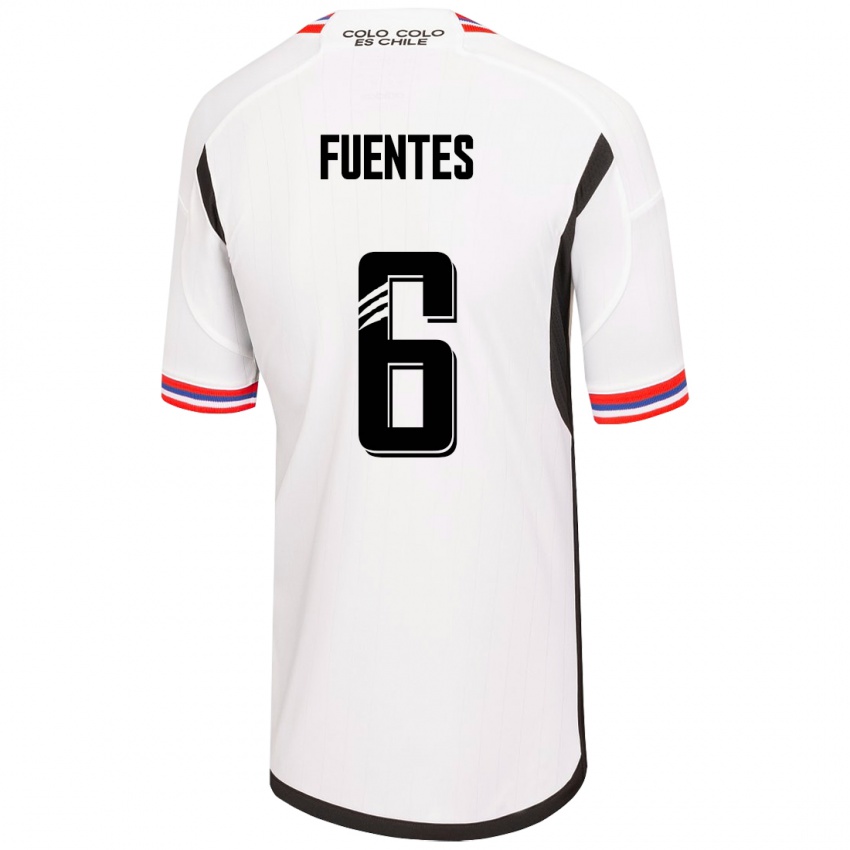 Heren César Fuentes #6 Wit Thuisshirt Thuistenue 2023/24 T-Shirt