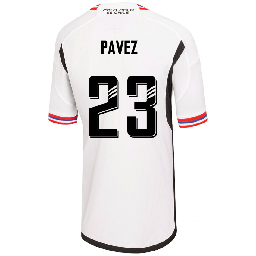 Heren Esteban Pavez #23 Wit Thuisshirt Thuistenue 2023/24 T-Shirt