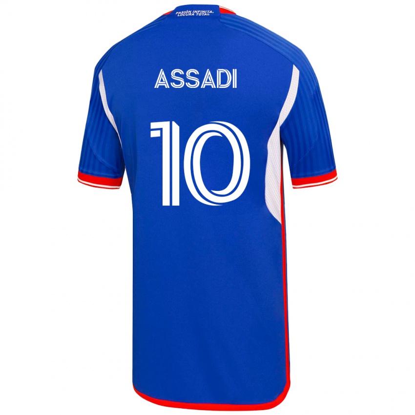 Heren Lucas Assadi #10 Blauw Thuisshirt Thuistenue 2023/24 T-Shirt