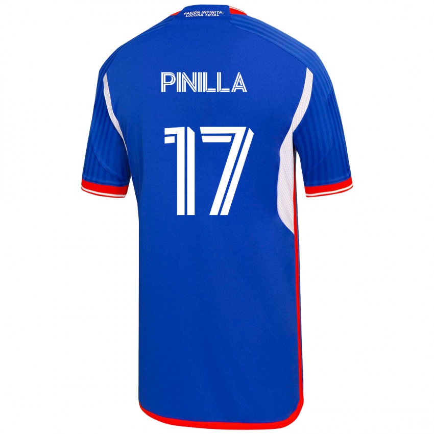 Heren Fernanda Pinilla #17 Blauw Thuisshirt Thuistenue 2023/24 T-Shirt