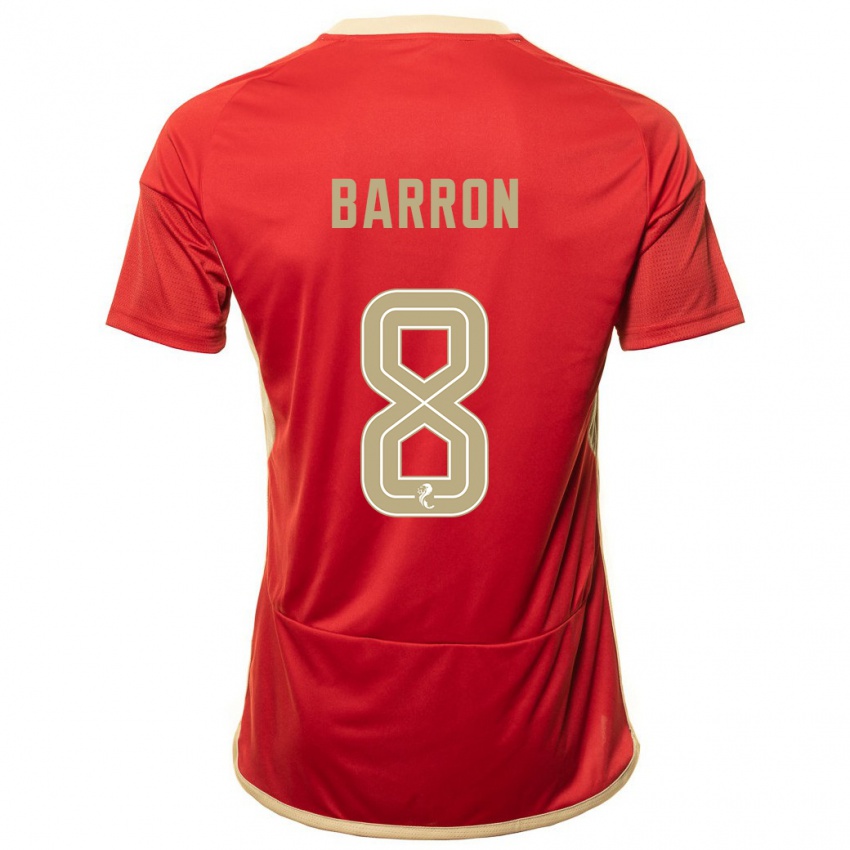 Heren Connor Barron #8 Rood Thuisshirt Thuistenue 2023/24 T-Shirt